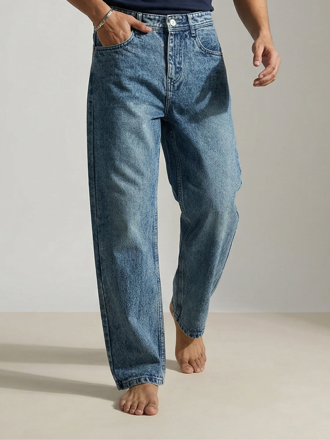 Wild Woolly Loose Fit Baggy Jeans for Men